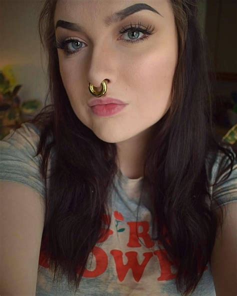 septum piercing on big nose|More.